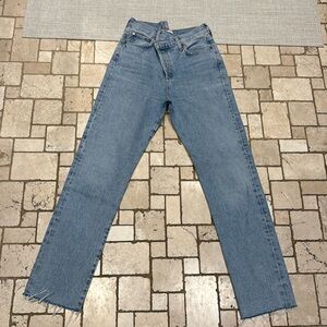 Agolde crossover jeans.